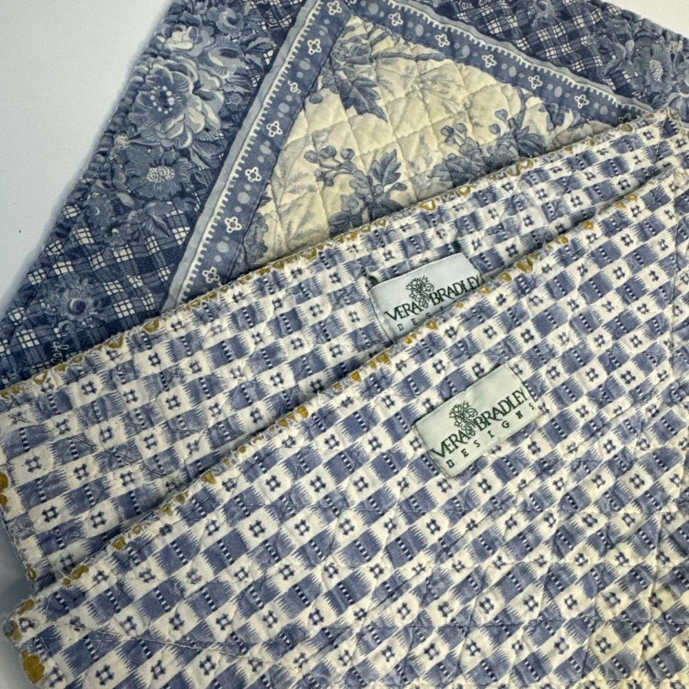 Vera Bradley Designs Blue & White Toile Placemats Set of 4 Rare Vintage